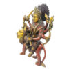 Brass Goddess Durga Sitting on Lion Hindu Religious