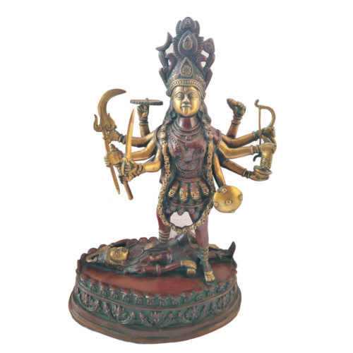 Brass Kaali Statue Hindu Goddess antique finished