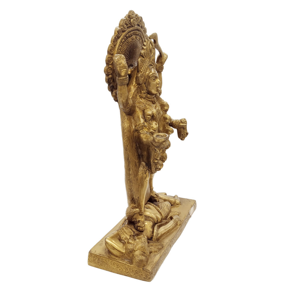 Brass Kaali Statue Hindu Goddess antique finished