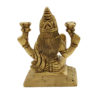 Brass Lakshmi Statue Goddess Idol Wealth Prosperity Hindu Religious