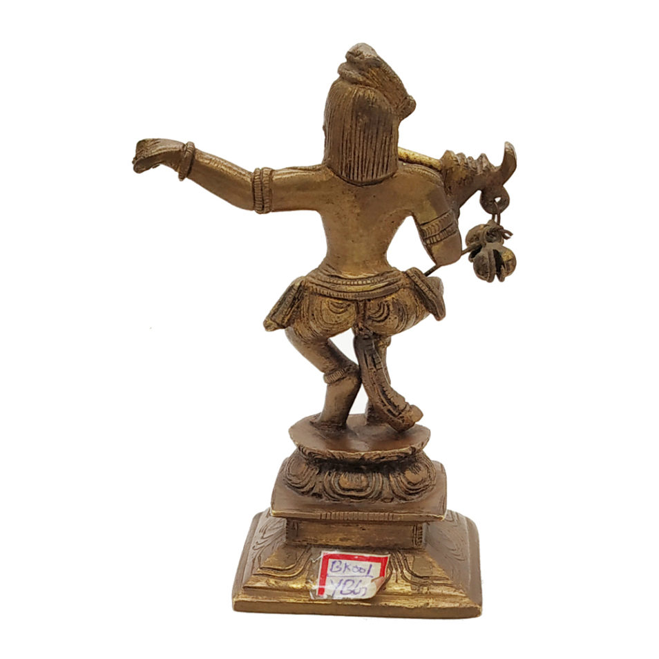 Brass Dancing Krishna Statue Bal Gopal Hindu Religious