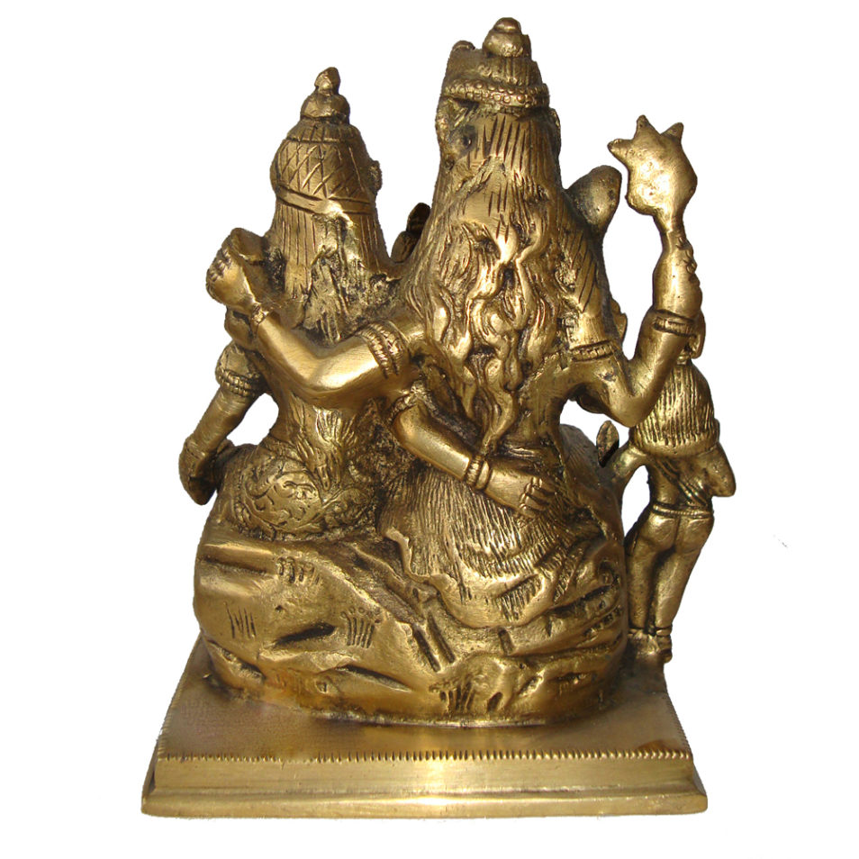 Brass Shiv Family Statue Shiva Ganesh Parvati Devi Hindu God Statue