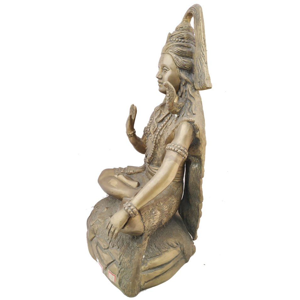 Brass Lord Shiva Mahadev Statue Third Eye God