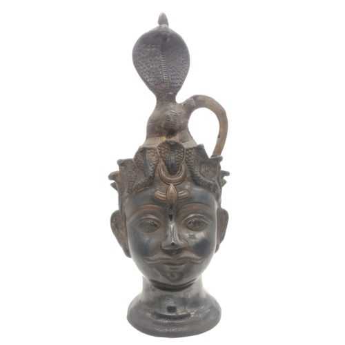 Brass Lord Shiva Head Mahadev Third Eye God Painted