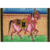 Painting Horse Handmade Miniature Artwork water color resin tile 3.5X2.5