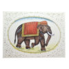 Painting Elephant Pair Handmade Miniature Artwork water color resin tile 4X3