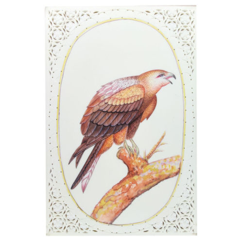 Painting Eagle Bird Handmade Miniature Artwork water color resin tile6X4