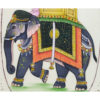 Painting Elephant Handmade Miniature Artwork water color resin tile 6X4