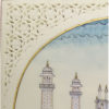 Painting Taj Mahal Handmade Miniature Artwork water color resin tile 6X8