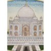 Painting Taj Mahal Handmade Miniature Artwork water color resin tile 6X8