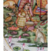 Painting Shajahan Mumtaj in Jungle Court Handmade Miniature Artwork water color resin tile 12X9