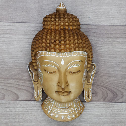 Buddha Mask Wall hanging Art Sculpture painting and carving  Statue