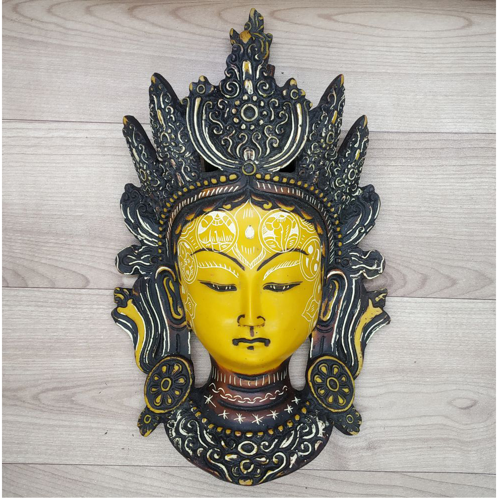 Buddha Mask Wall hanging Art Sculpture Painting and Carving Star mask