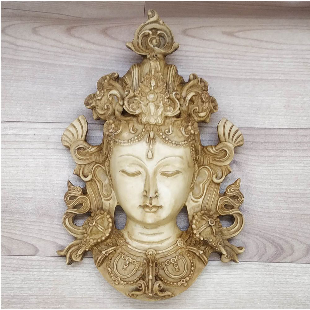 Buddha Mask Wall hanging Art Sculpture Painting and Carving Star mask