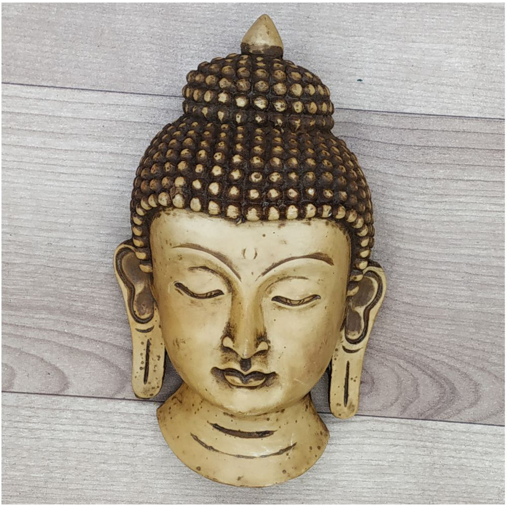 Buddha Mask Wall hanging Art Sculpture painting Mask  Statue