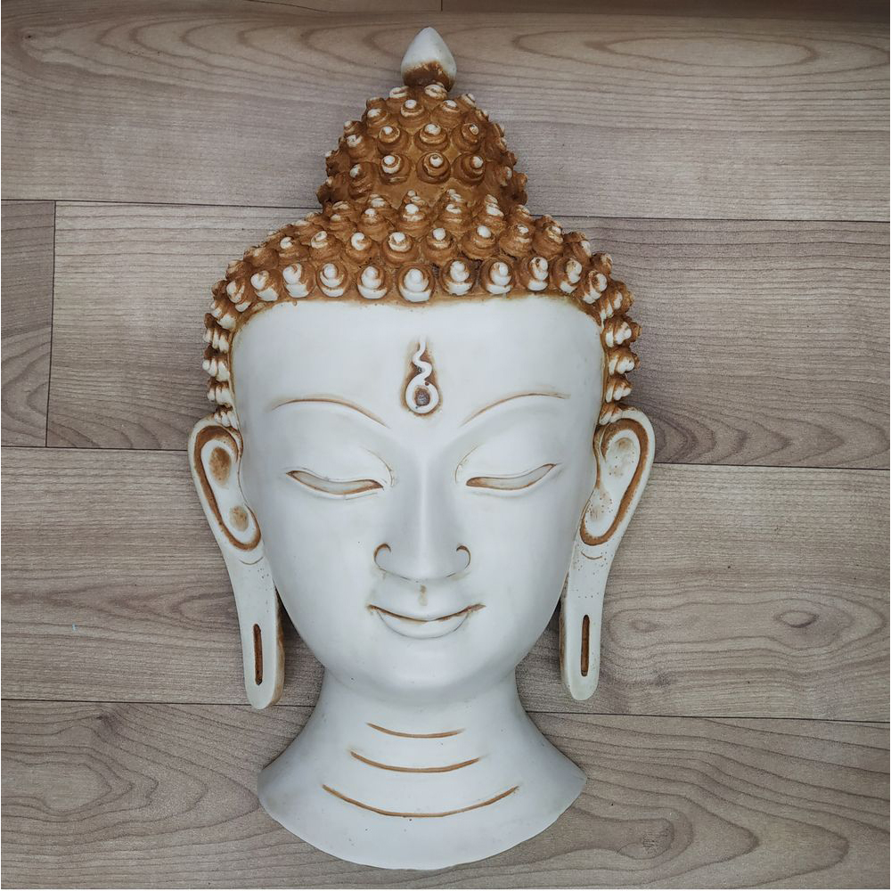 Buddha Mask Wall hanging Art Sculpture painting Mask wall Decor