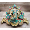 Ganesha Mask with Gemstone Work Wall hanging Art Sculpture wall Decor