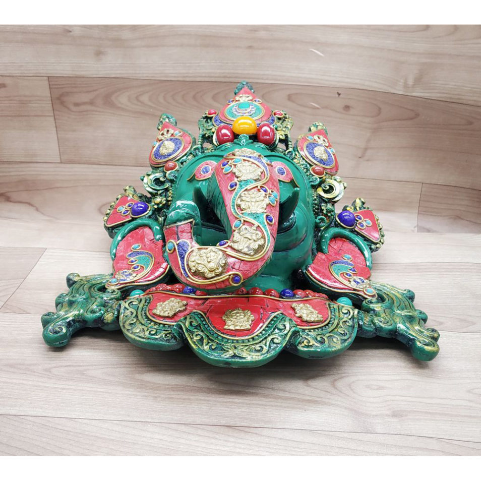 Ganesha Mask with Gemstone Work Wall hanging Art Sculpture wall Decor