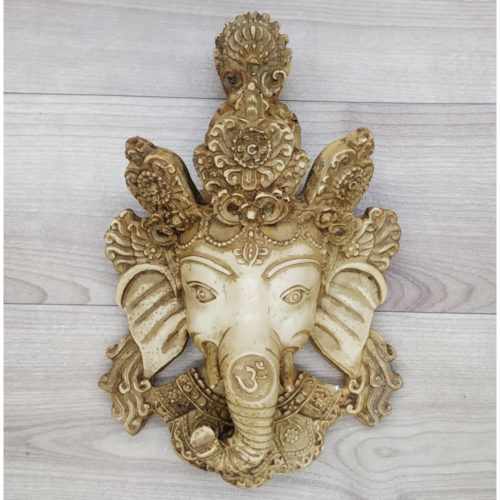 Ganesha Mask with Painting Work Wall hanging Art Sculpture wall Decor